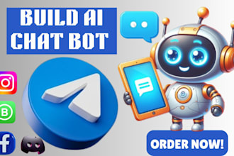 do telegram chatbot, ai chatbot for whatsapp, instagram, discord chatbot for you