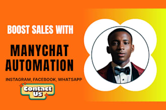 create manychat and uchat chatbot for your social media business