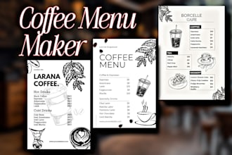design a coffee menu