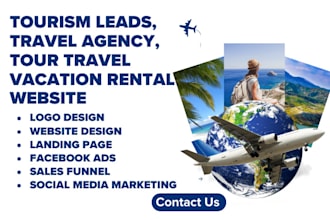 generate tourism leads travel agency, tour travel agency vacation rental website