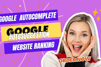 do google autocomplete for keyword, website ranking, bing