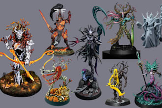 3d model 3d print and paint warhammer 40k miniature figure painting dnd 3d toy