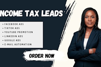 income tax leads tax website income tax preparation finance website