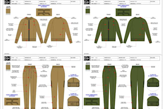 make your clothing tech pack and flat sketch for production