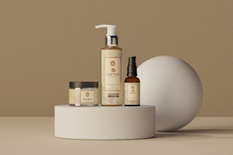 do 3d realistic product mockup and packaging design