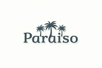 make eye catching palm tree line minimalist logo within 1 day