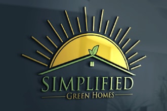 design top quality version green homes logo