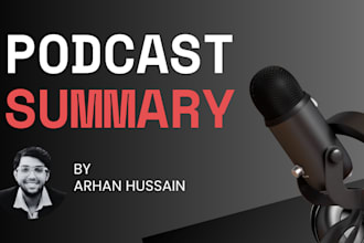 create concise podcast show notes and summaries