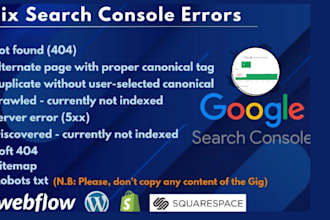 fix google search console indexing issue coverage error 404 errors xml sitemap