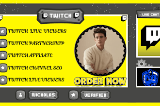 grow twitch channel with real viewers, chatters, twitch promotion, twitch views
