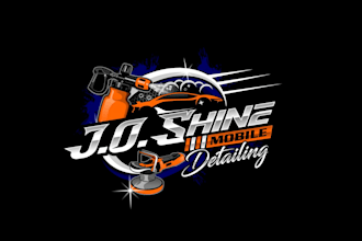do mobile detailing, auto detailing, automotive and car wash logo