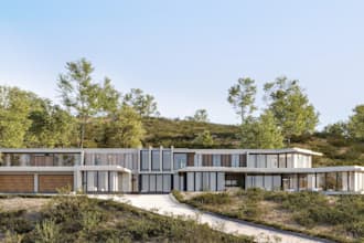 redesign 3d exterior and interior design, cottage villa, cgi render, walkthrough
