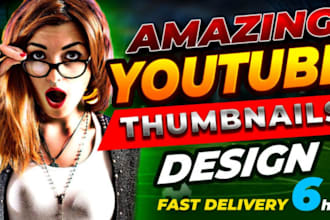 create captivating viral and eye catching clickbait  youtube thumbnail