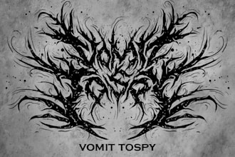 make a logo design for death metal, slamming, dethcore