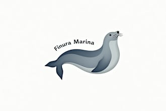 design eye catchy simple seal water minimalist logo  in 12 hours