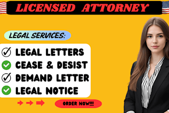 write a strong cease and desist letter, demand letter as your lawyer