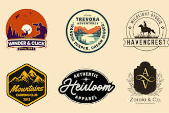 create stamp badge seal or vintage logo design in 12 hours