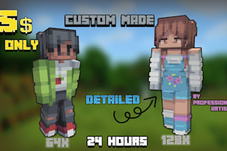 make a minecraft skin for you from your imagination