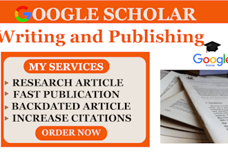 write and publish research article in google scholar indexed journal citations
