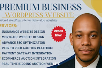 create real online bidding auction website, insurance, mortgage, car auction web