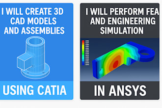 perform fea simulation and stress analysis and do thermal analysis using ansys