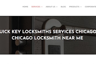 design locksmith handyman solar auto car detailing website landing page booking