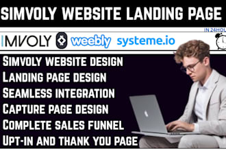 customize simvoly landing page simvoly website squeeze page design form page