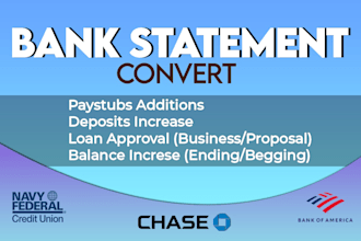 convert pdf bank statement to excel csv, editable format