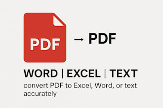 convert PDF to excel, word, or text accurately