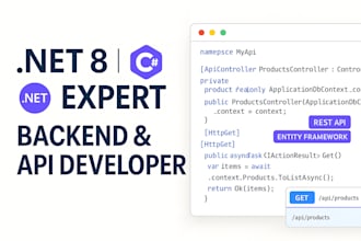 develop robust scalable API and backend using csharp dotnet