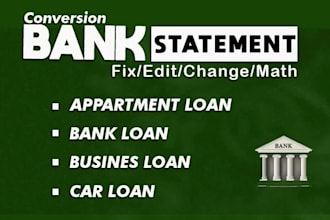 reconcile bank statement PDF to editable format, CSV, google sheets