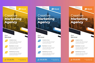 design a roll up banner, outdoor stand banner, retractable banner ads