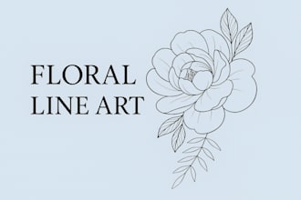 create editable vector line art illustration abstract logo