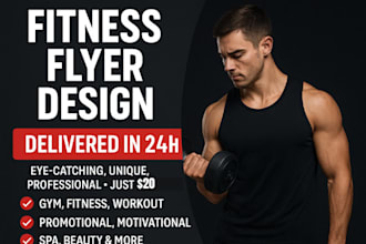design professional sports, gym, and fitness flyer posters