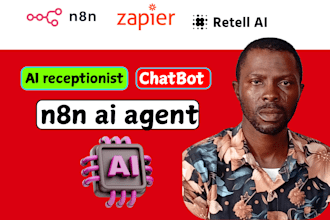 n8n ai zapier automation voice agent ai receptionist n8n ai agent retell ai