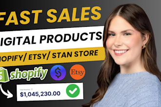 set up stan store with digital products to sell, stan store marketing, etsy shop