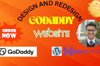 design professional godaddy website redesign ecommerce godaddy website SEO