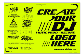 make dj, edm, rave, music producer logo