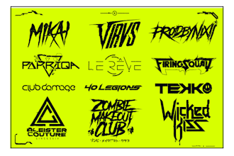 make dj, edm, rave, music producer logo