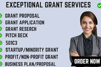 write grant proposal grant application research pitch deck business plan