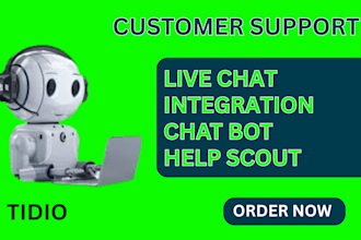 set up tidio gorgias intercom or any ai live chat for smooth customer support