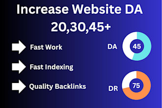 increase moz domain authority  da 45 plus using high authority SEO backlinks