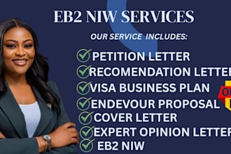 write a professional e2  eb2 niw  or l1 visa immigration business plan