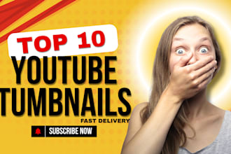 design attractive mind blowing youtube thumbnail in 3 hr