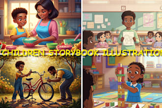 children story book illustration children story children story book illustration