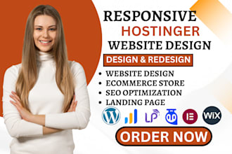 build a responsive wordpress website design hostinger website design