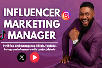 find and manage top tiktok, youtube, instagram influencers with contact details