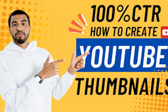 design attractive clickbait youtube thumbnail within 3 hours