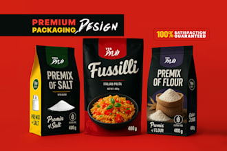 do outstanding product packaging labels box and pouch design