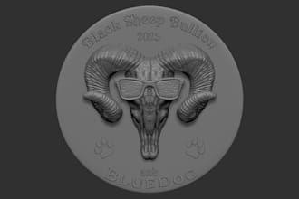 sculpt printable coin 3d model, bas relief, 3d cnc design